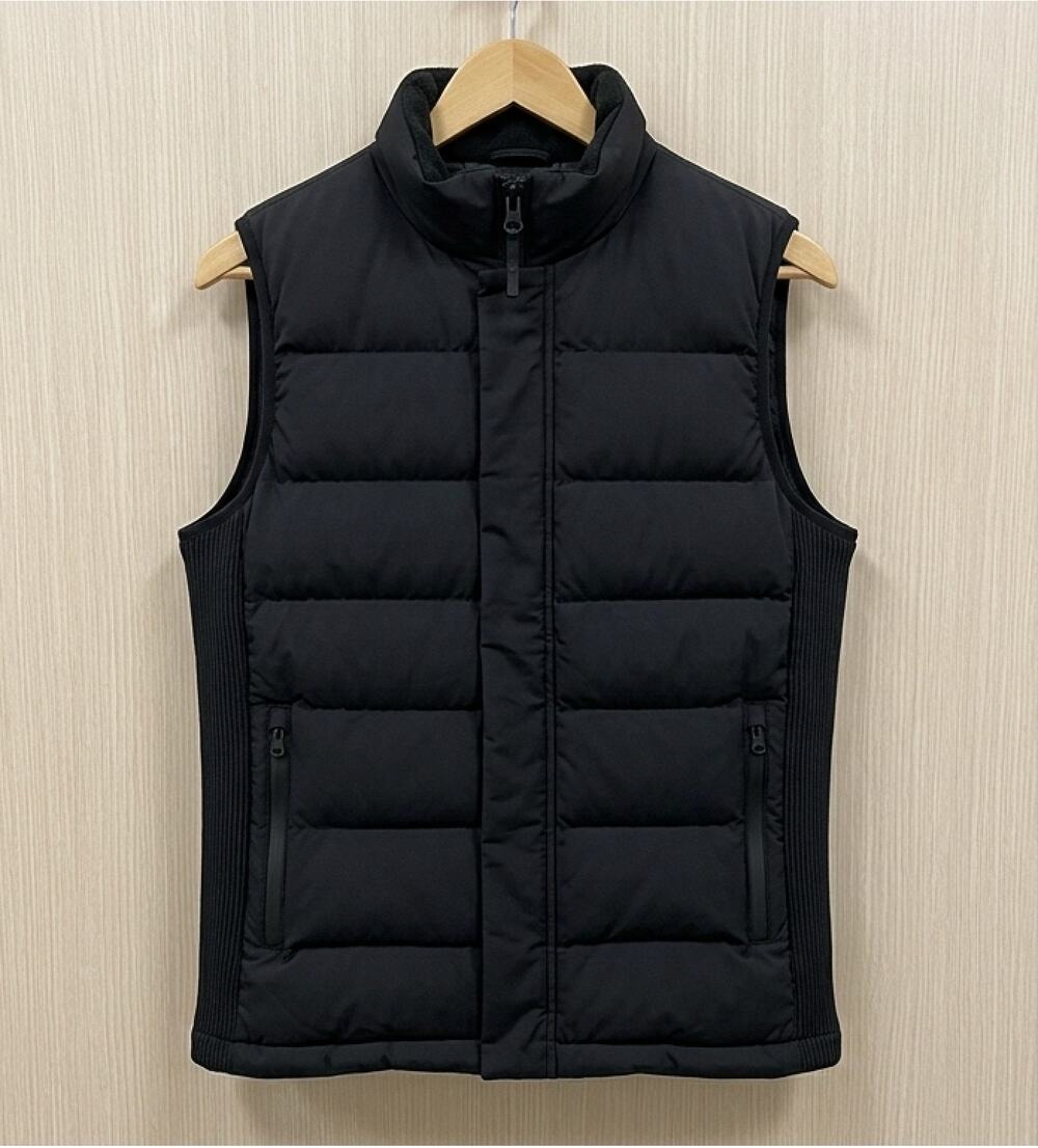 GAP Vintage Y2K Puffer Vest Black Full Zip Down Insulated Pockets Womens XS
